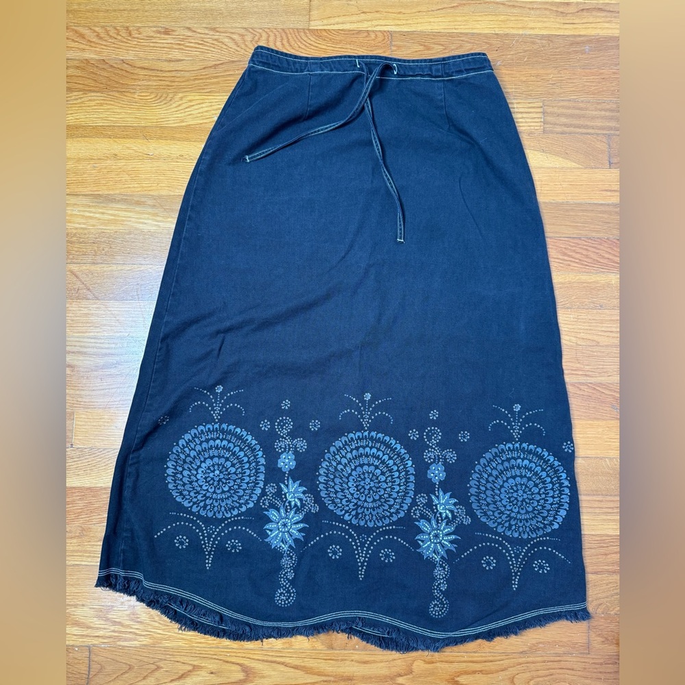 VTG Benard Sport Denim maxi skirt